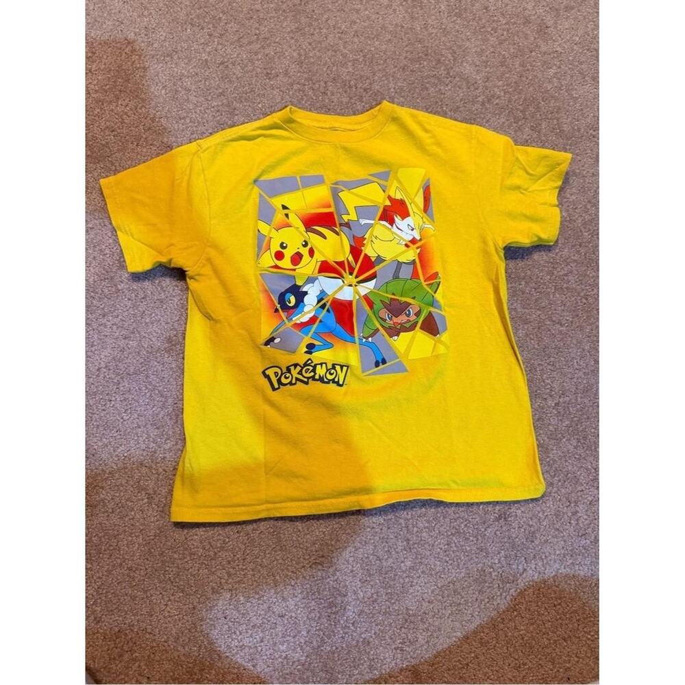 Pokemon Boy's Yellow Short Sleeve T-Shirt Size Small